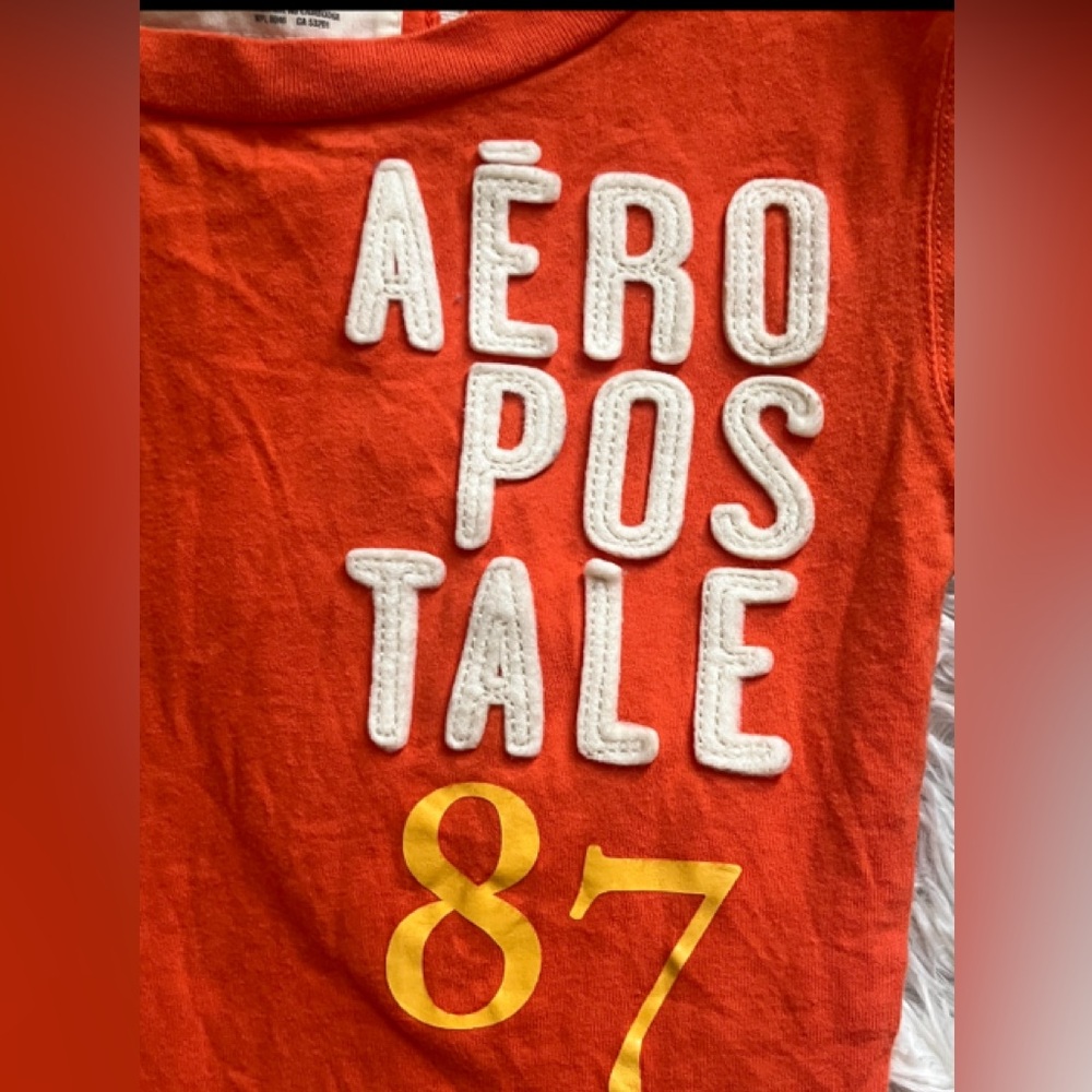 Y2K Aeropostale embroidery logo graphic tee long sleeve - Picture 9 of 10